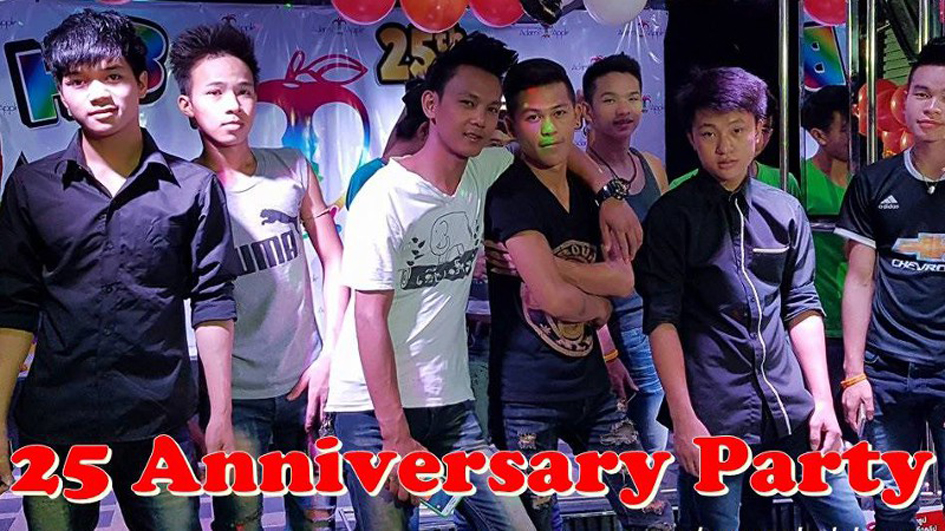 Some of the boys from Adam’s Apple Club at it 25th Anniversary Party